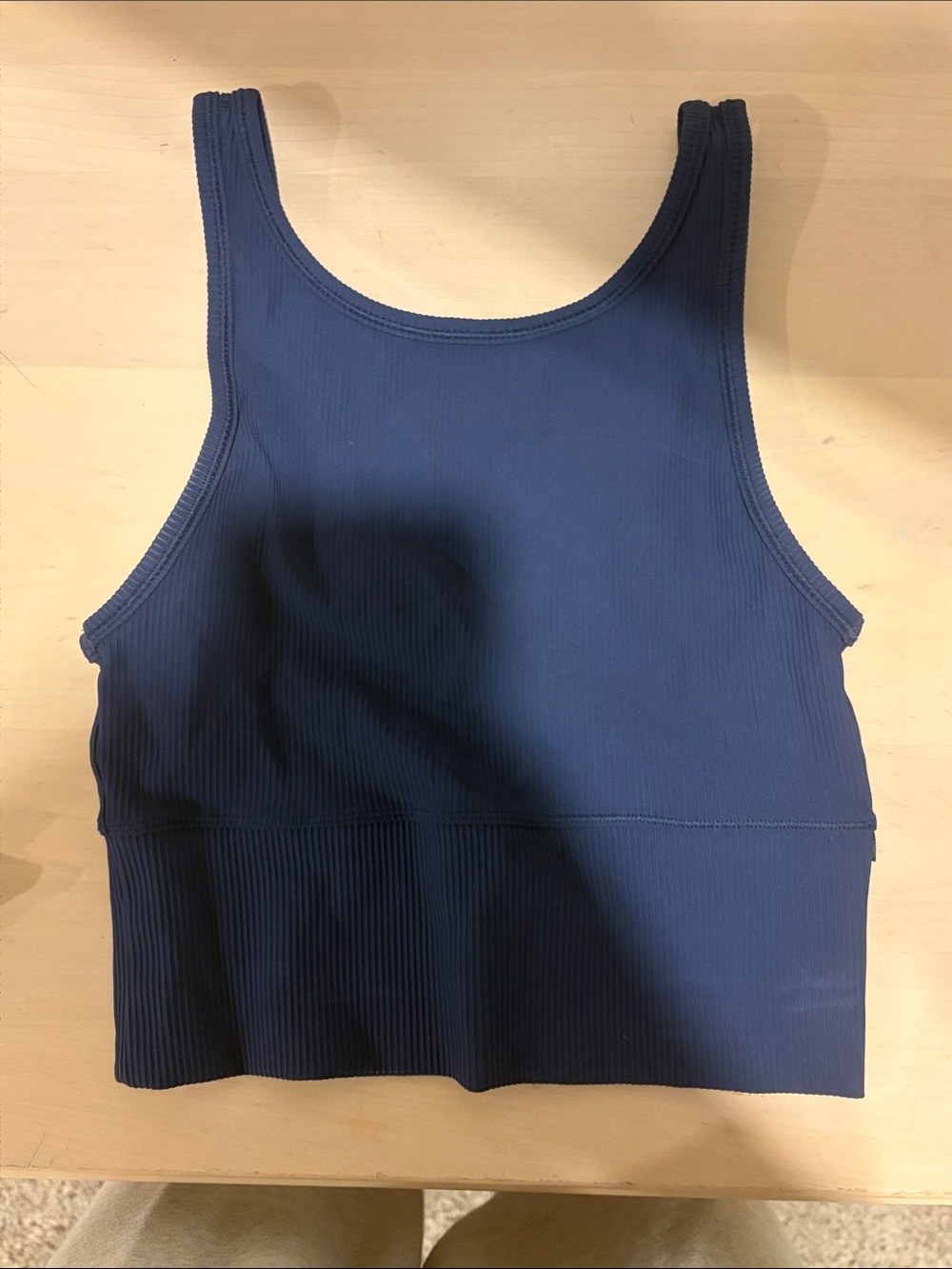 lululemon athletica Navy Ribbed Cropped Tank